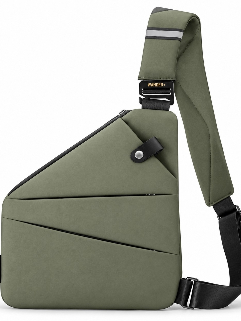 WANDER+ Original Anti-Theft Travel Sling Bag Olive Green Crossbody NWT